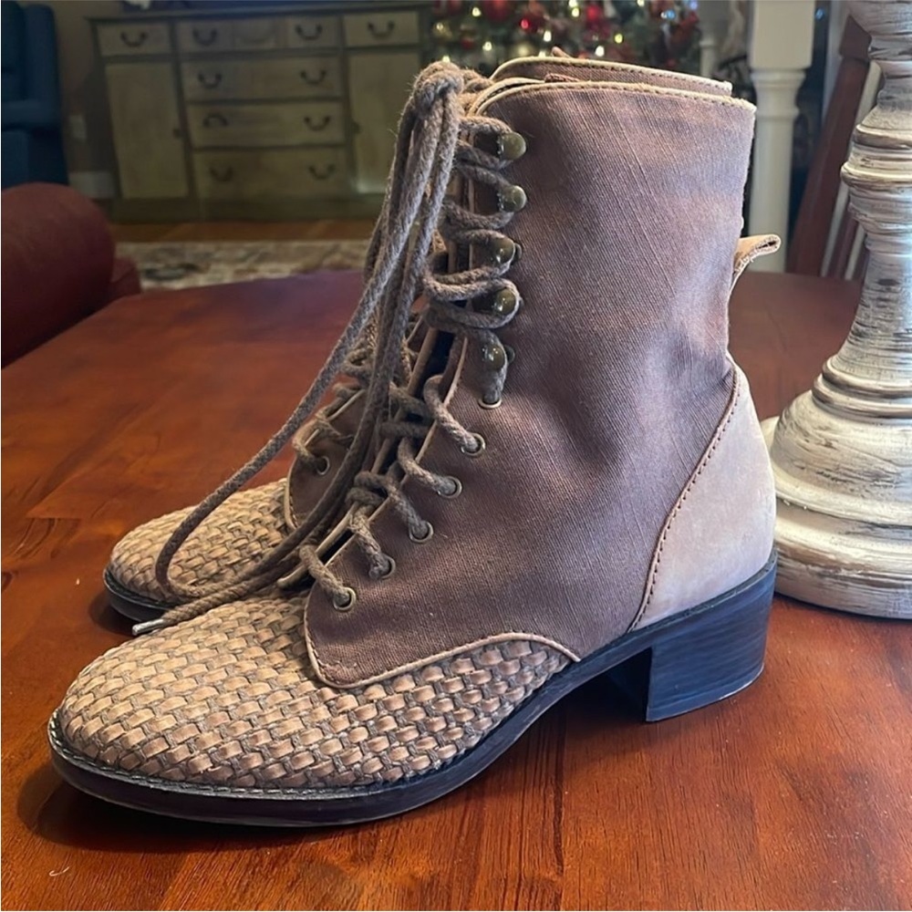 Vintage Beasley & Company Lace Up Boots Made in Brazil - 37 Good Condition